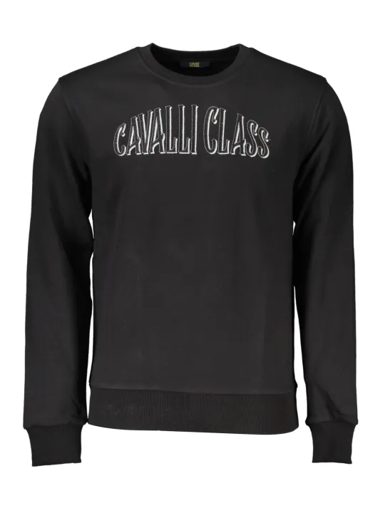 Cavalli Class Herren Langarm-Sweatshirt Schwarz