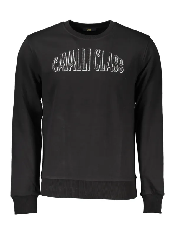 Cavalli Class Herren Langarm-Sweatshirt Schwarz
