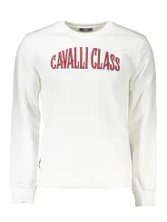 Cavalli Class Herren Langarm-Sweatshirt Weiß | online kaufen