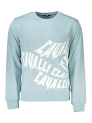 Cavalli Class Herren Langarm-Sweatshirt Hellblau