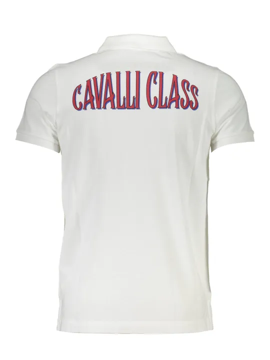 Cavalli Class Herren Kurzarm-Poloshirt Weiß | online kaufen