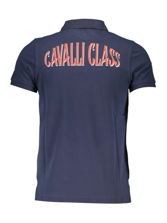 Cavalli Class Herren Kurzarm-Poloshirt Blau | online kaufen