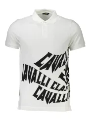 Cavalli Class Herren Kurzarm-Poloshirt Weiß | online kaufen