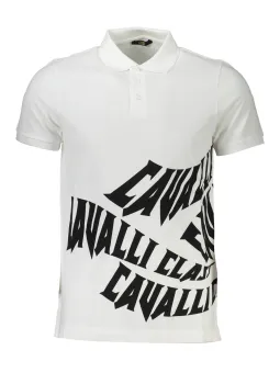 Cavalli Class Herren Poloshirt weiß leihen - Flex-Fashion