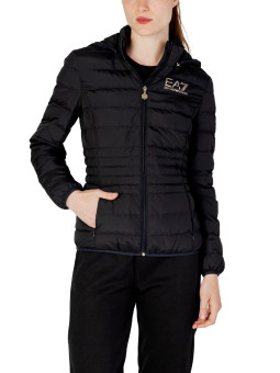 Schwarze Damen Pufferjacke EA7