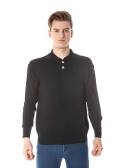 YUKO Herren POLO-PULLOVER Schwarz | online kaufen