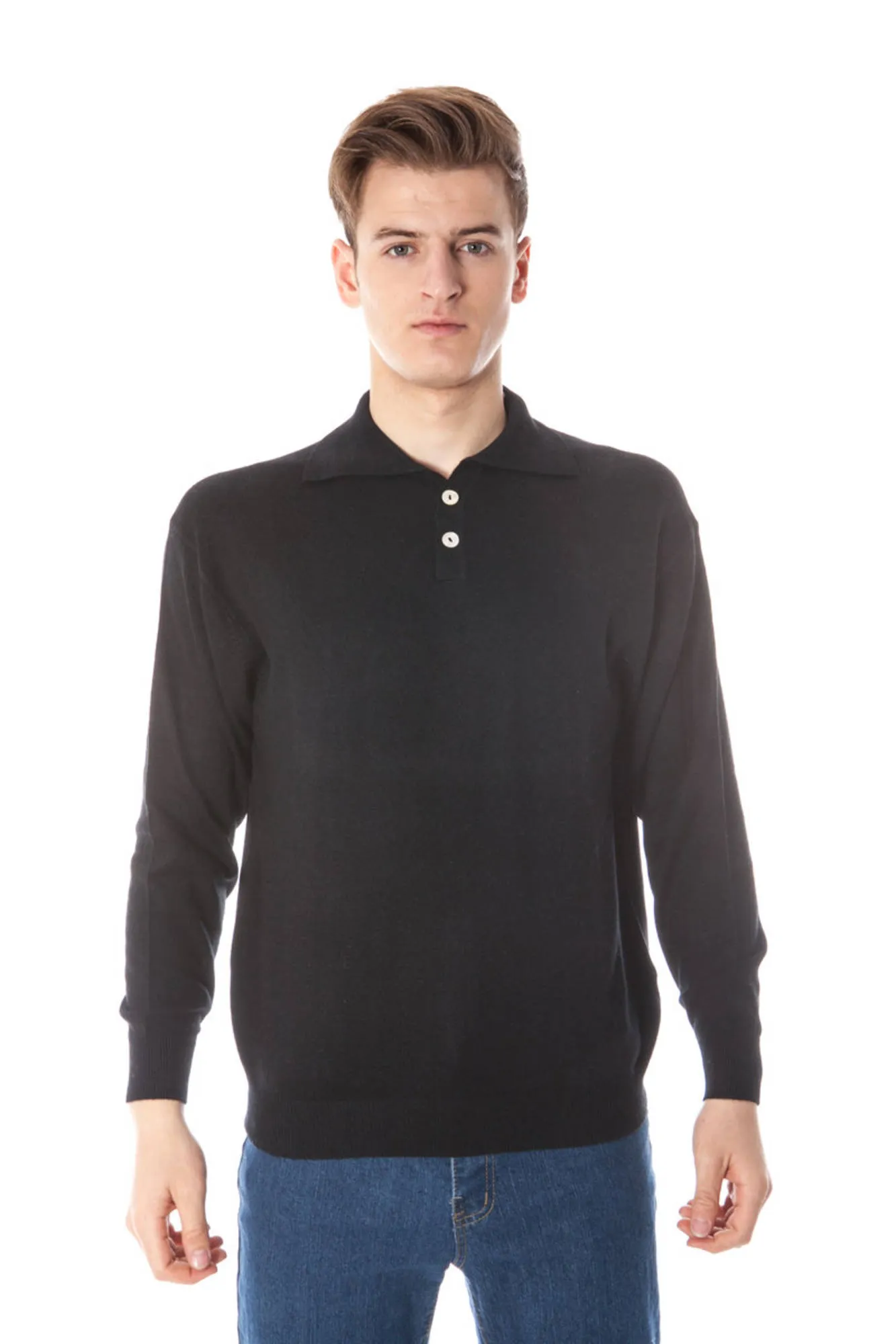 Herren POLO-PULLOVER Schwarz _F3267FD_NEROC26660