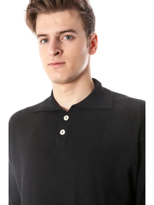 YUKO Herren POLO-PULLOVER Schwarz | online kaufen