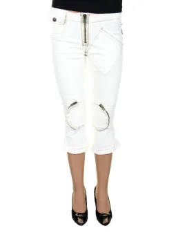 KING'S JEANS Damen Fischerhose Weiß mieten | Flex-Fashion