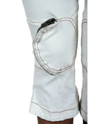 KING'S JEANS Damen 6-TASCHEN-FISCHERHOSE Weiß