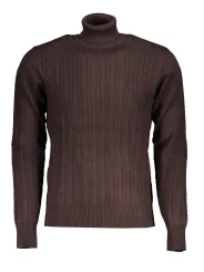 U.S. GRAND POLO Herren ROLLKNOPF-PULLOVER Braun