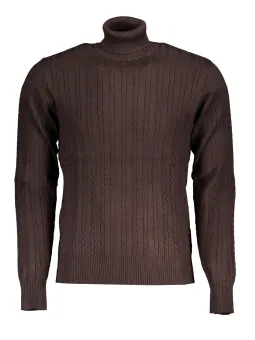 U.S. GRAND POLO Herren ROLLKNOPF-PULLOVER Braun