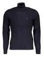 U.S. GRAND POLO Herren ROLLKNOPF-PULLOVER Blau