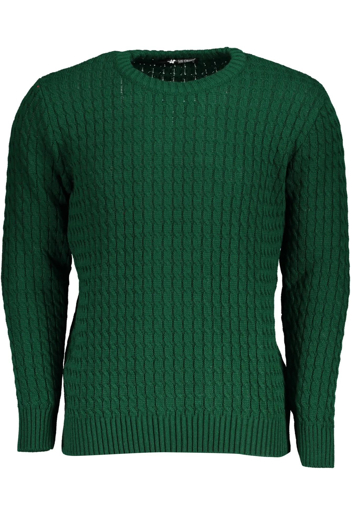 Herren RUNDHALS-PULLOVER Grün USTR955_VEVERDE