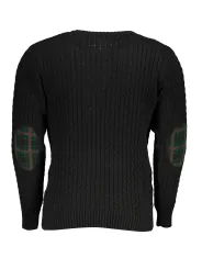 U.S. GRAND POLO Herren RUNDHALS-PULLOVER Schwarz