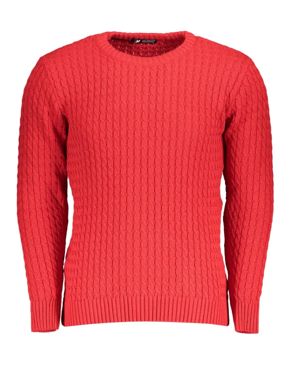 U.S. GRAND POLO Herren RUNDHALS-PULLOVER Rot | online kaufen
