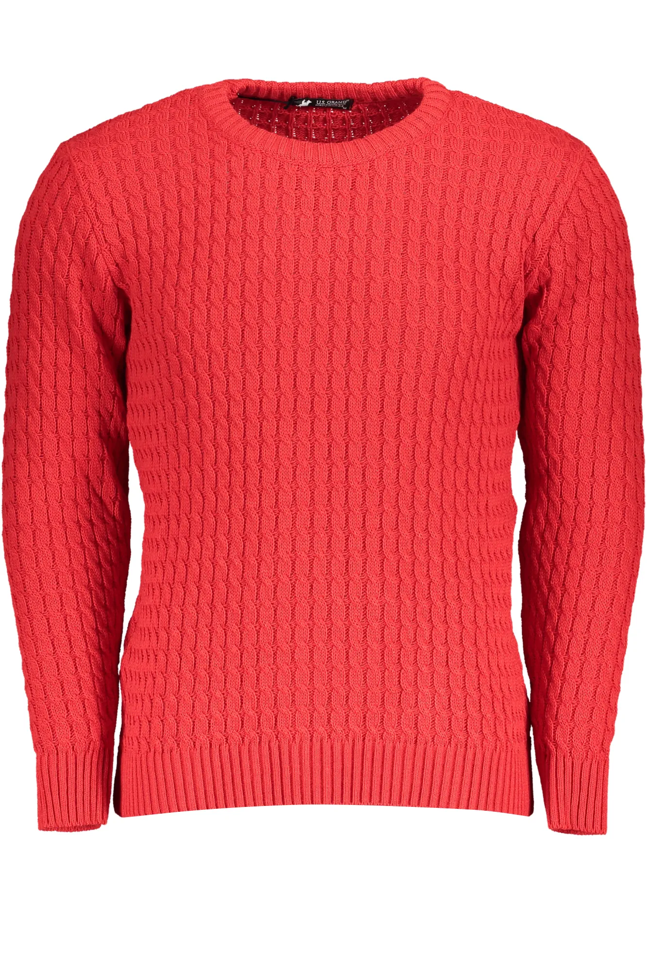 Herren RUNDHALS-PULLOVER Rot USTR955_ROROSSO