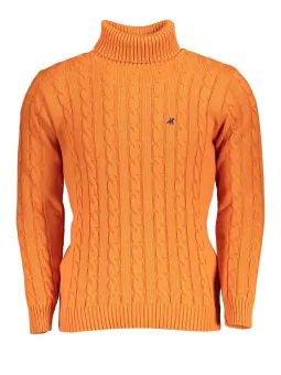 U.S. GRAND POLO Herren ROLLKNOPFPULLOVER Orange