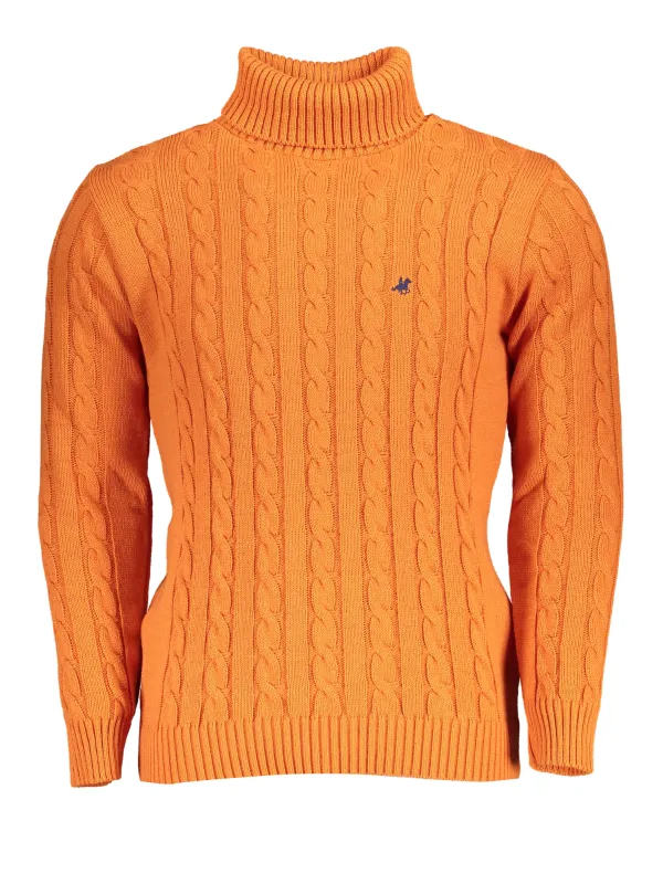 U.S. GRAND POLO Herren ROLLKNOPFPULLOVER Orange