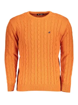 U.S. GRAND POLO Herren RUNDHALS-PULLOVER Orange