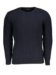 U.S. GRAND POLO Herren RUNDHALS-PULLOVER Blau