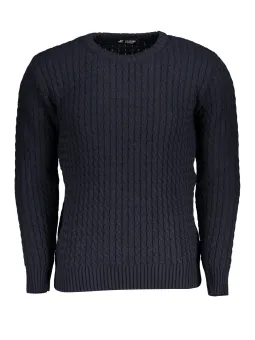 U.S. GRAND POLO Herren RUNDHALS-PULLOVER Blau