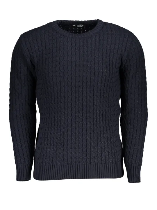 U.S. GRAND POLO Herren RUNDHALS-PULLOVER Blau