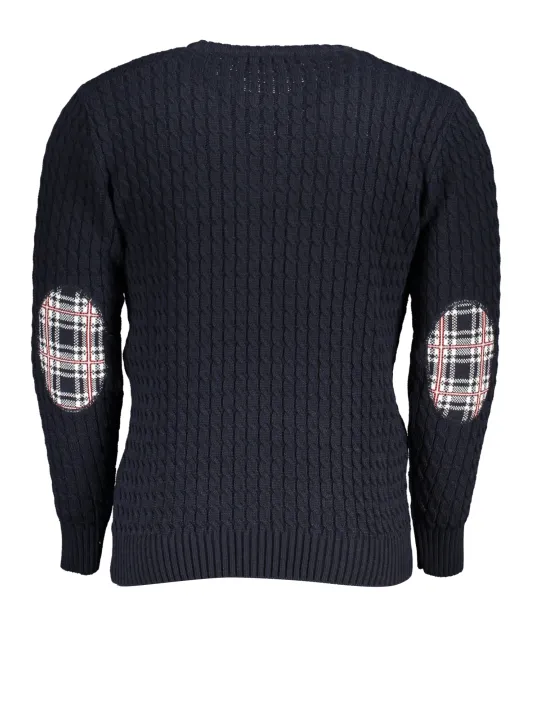 U.S. GRAND POLO Herren RUNDHALS-PULLOVER Blau