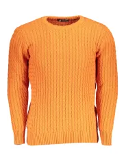 U.S. GRAND POLO Herren RUNDHALS-PULLOVER Orange
