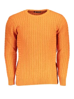 U.S. GRAND POLO Herren RUNDHALS-PULLOVER Orange