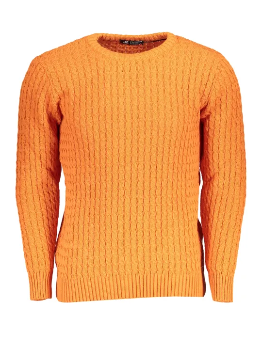 U.S. GRAND POLO Herren RUNDHALS-PULLOVER Orange