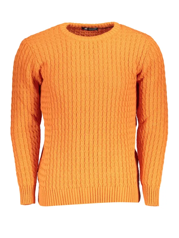 U.S. GRAND POLO Herren RUNDHALS-PULLOVER Orange