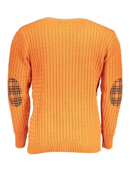 U.S. GRAND POLO Herren RUNDHALS-PULLOVER Orange