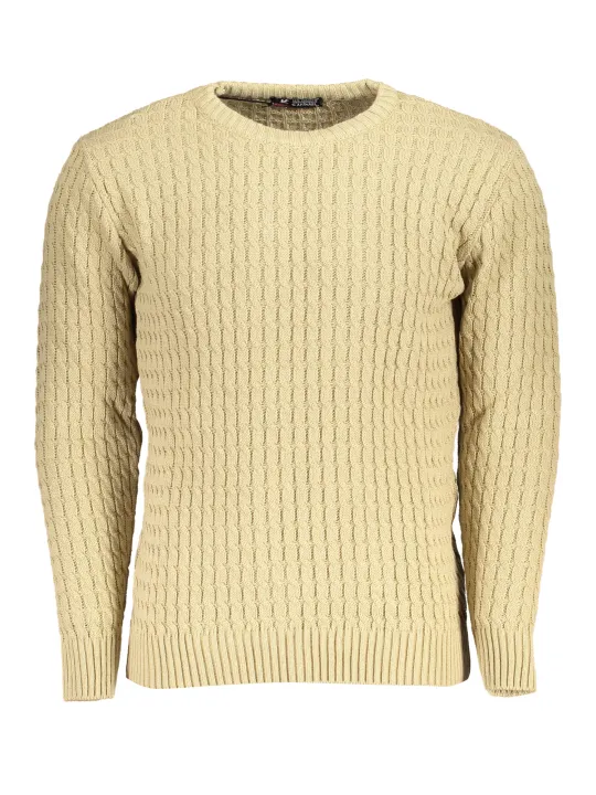 U.S. GRAND POLO Herren RUNDHALS-PULLOVER Beige