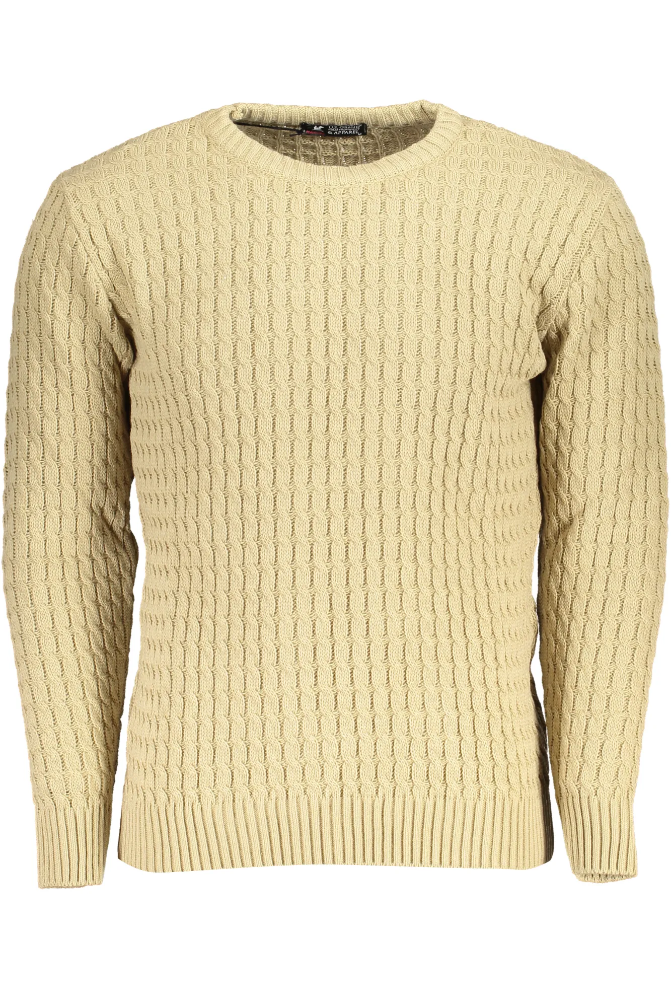Herren RUNDHALS-PULLOVER Beige USTR955_BESABBIA