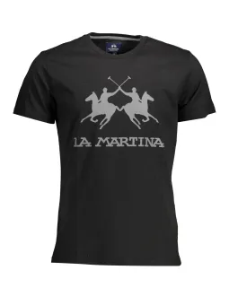 LA MARTINA Herren T-Shirt Schwarz mieten | Flex-Fashion