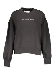 Calvin Klein Damen LANGARM-SWEATSHIRT Schwarz