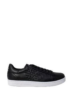 Schwarze EA7 Leder Sneaker