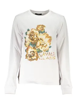 Cavalli Class Damen Sweatshirt Weiß mieten | Flex-Fashion