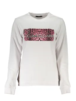 Cavalli Class Damen Sweatshirt in Weiß mieten - Flex-Fashion