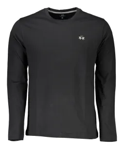 LA MARTINA Herren Langarm-T-Shirt Schwarz mieten | Flex-Fashion