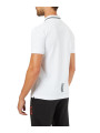 Weißes Ea7 Poloshirt mit schwarzen Akzenten