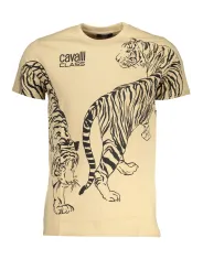 Cavalli Class Herren T-Shirt Beige | online kaufen