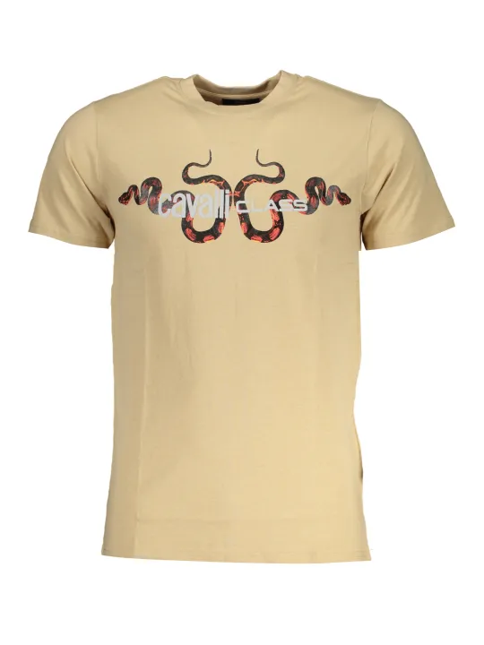 Cavalli Class Herren T-Shirt Beige | online kaufen