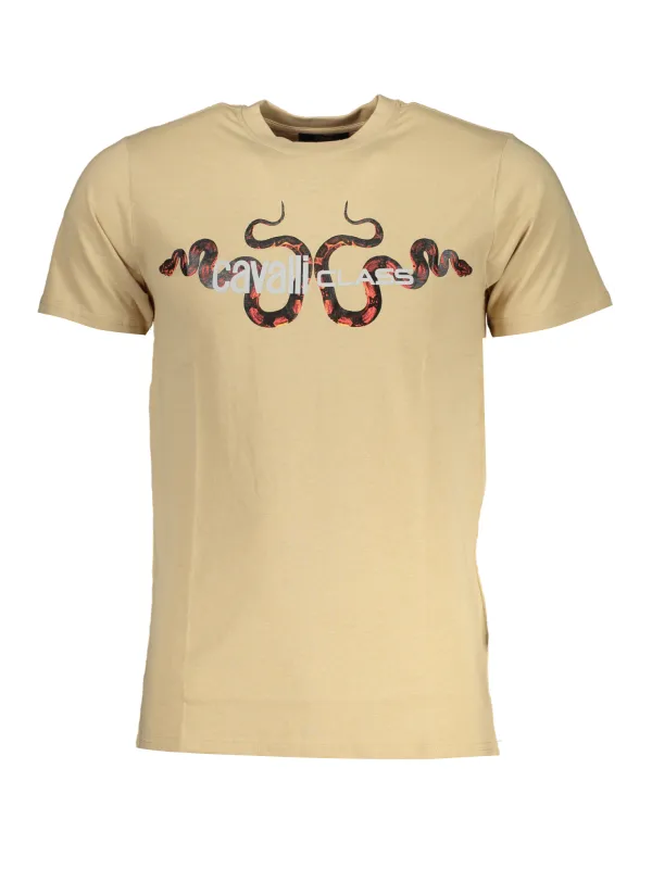 Cavalli Class Herren T-Shirt Beige | online kaufen