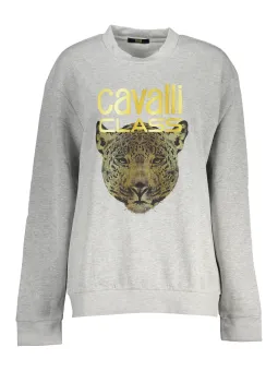Cavalli Class Damen Sweatshirt Grau mieten - Flex-Fashion Verleih
