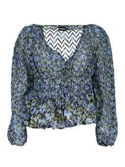 Desigual Damen Bluse Blau mieten - Flex-Fashion Verleih