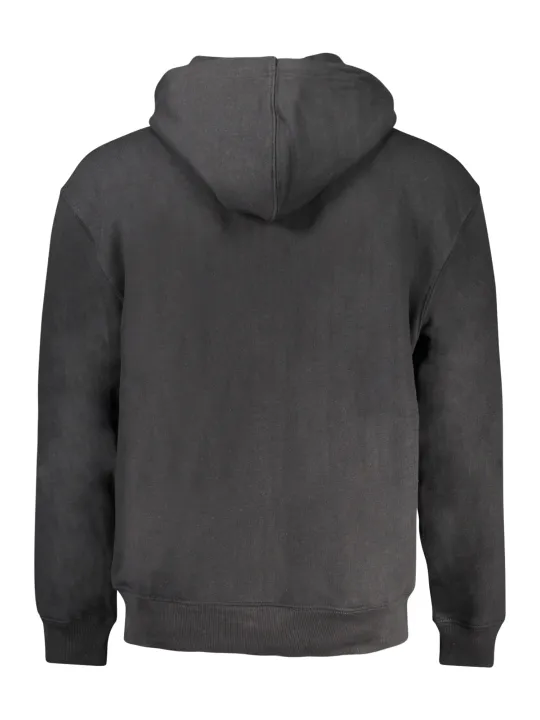 GUESS JEANS Herren LANGARM-KAPUZENPULLOVER Schwarz