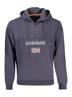 Napapijri Herren LANGARM-KAPUZENPULLOVER Blau