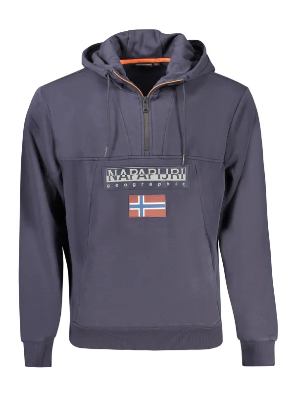 Napapijri Herren LANGARM-KAPUZENPULLOVER Blau
